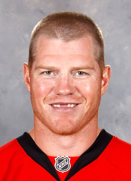 NHL player Chris Neil in his Ottawa Senators jersey.